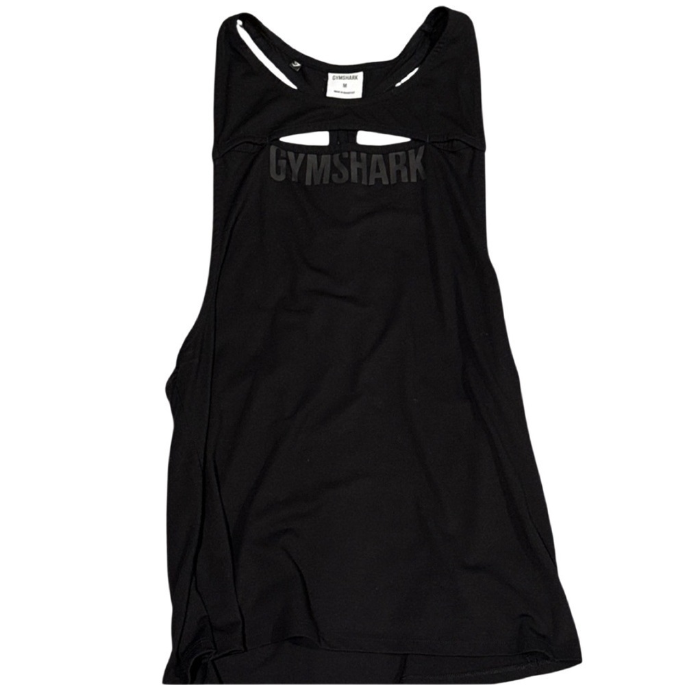 Gymshark Jet Black Sleeveless Top tank workout medium women gym designer shirt